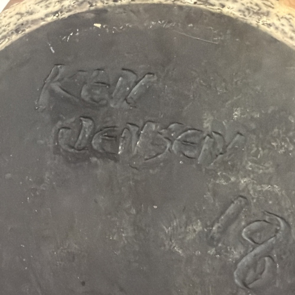 Vtg Ken‎ Jensen Signed Studio Art Pottery Raku Landscape Dresser Jar 1989 HTF - Picture 6 of 8